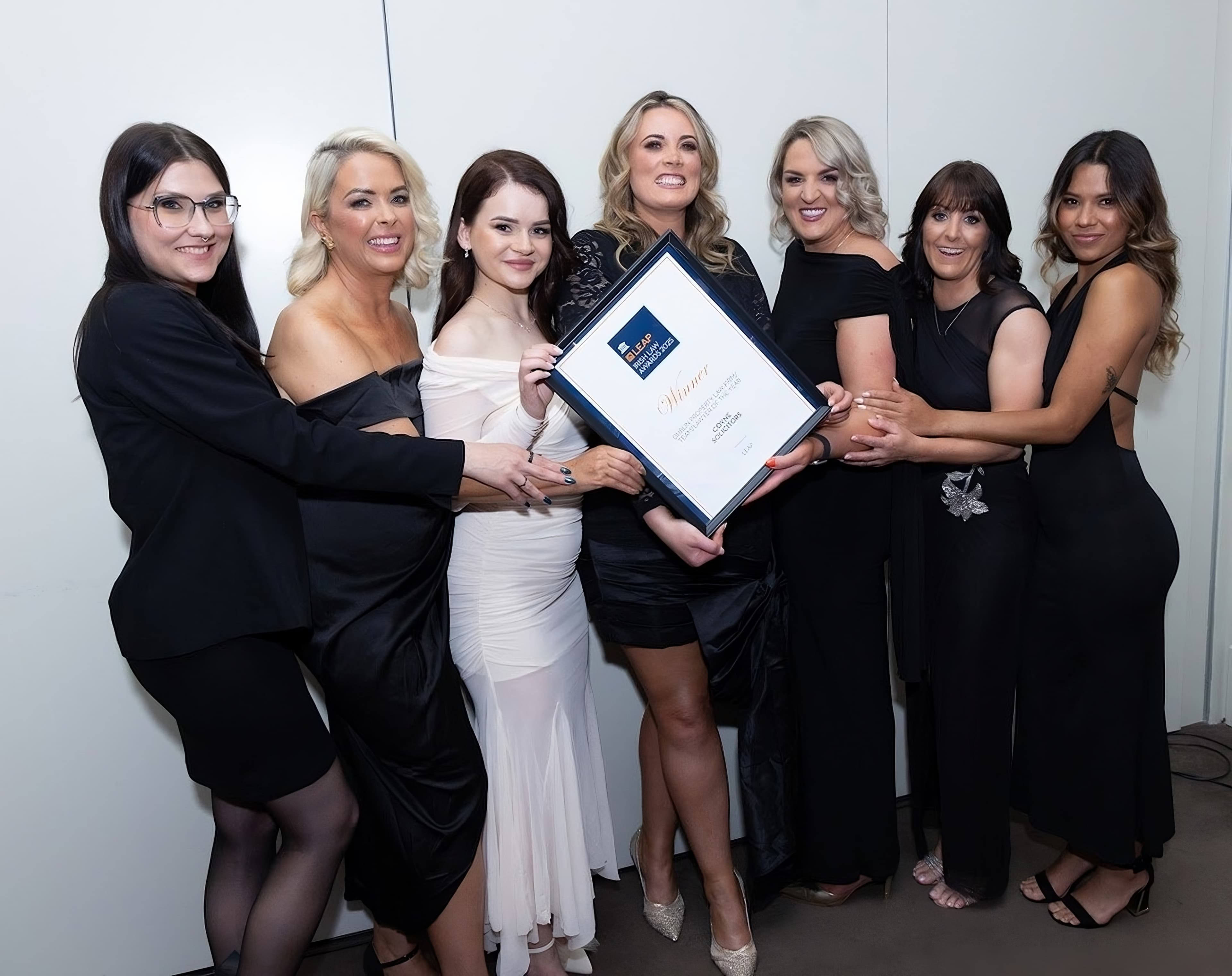 Coyne Solicitors team at the LEAP Irish Law Awards 2025 ceremony